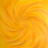 20030611 SPIRALE DER EWIGKEIT GELB, 90X90cm